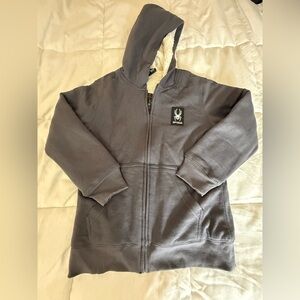 Spyder Gray Hooded Zip-Up Jacket- NWT
